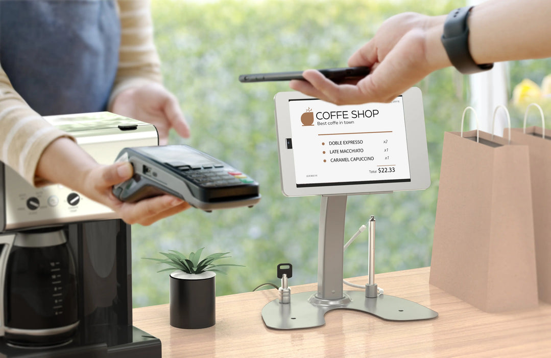 Dual Security Kiosk Stand with Locking Case and Cable CTA DIGITAL