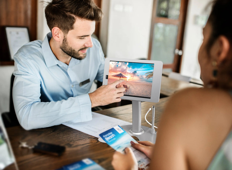 Dual Security Kiosk Stand with Locking Case and Cable CTA DIGITAL