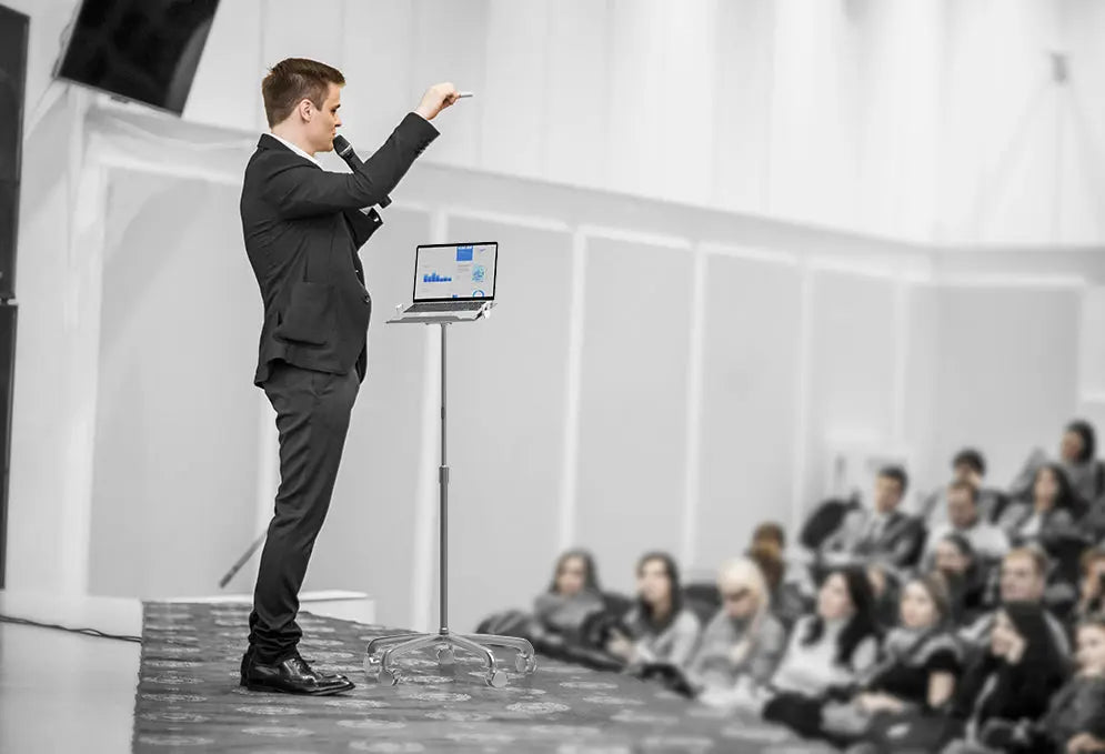 Heavy-Duty Rolling Floor Stand with Mount CTA DIGITAL