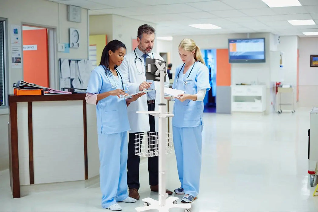 Medical Mobile Floor Stand with VESA Tablet Security Holder CTA DIGITAL