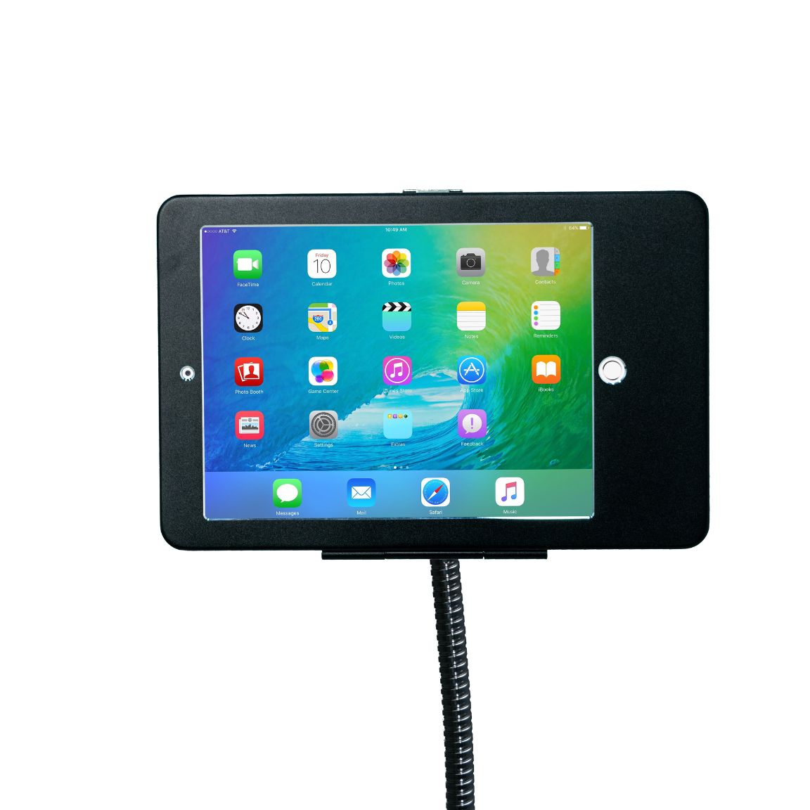 Compact Security Gooseneck Floor Stand for iPad (Gen. 5-6), iPad Pro 9.7, and iPad Air (Gen. 1-2)