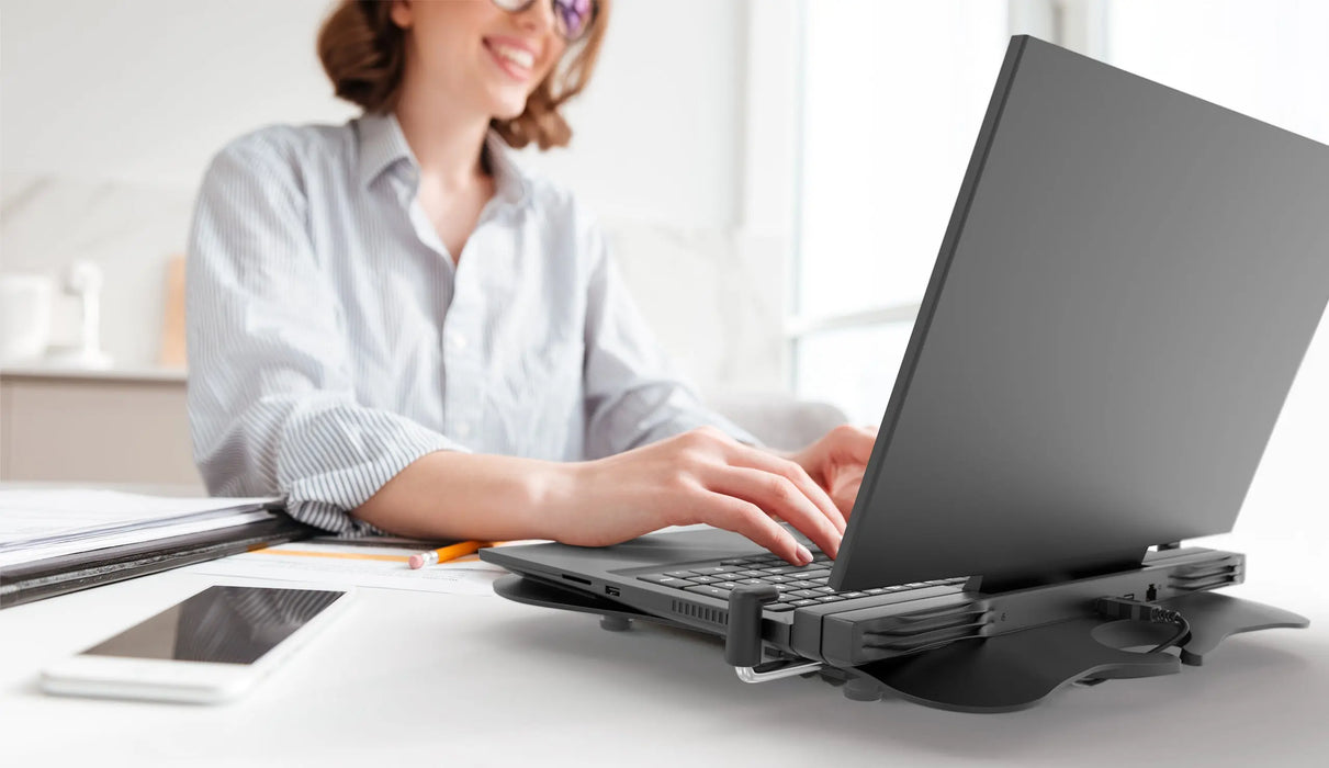 VESA-Compatible Laptop (And Other Devices) Holder with Built-in Cooling Fan CTA DIGITAL