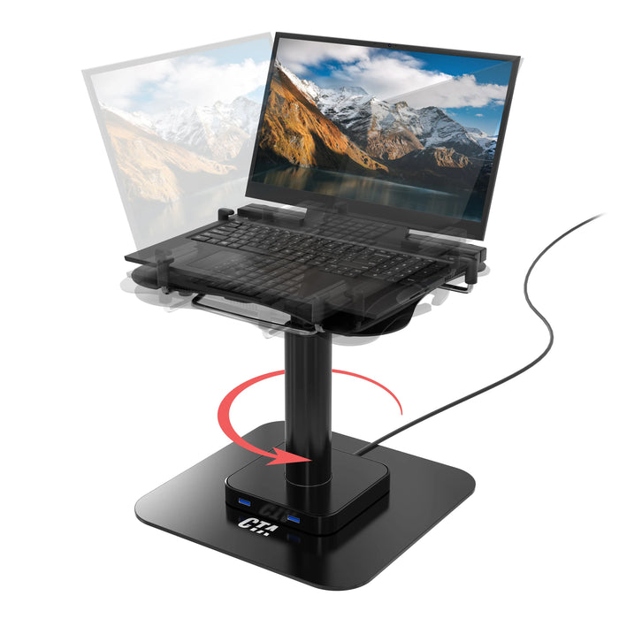 VESA-Compatible Laptop (And Other Devices) Holder with Built-in Cooling Fan CTA DIGITAL