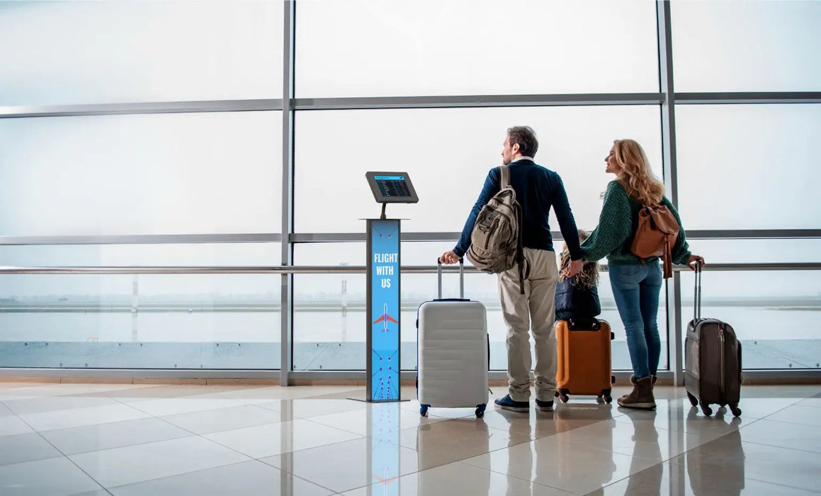 Premium Floor Stand Workstation with Security Enclosure CTA DIGITAL