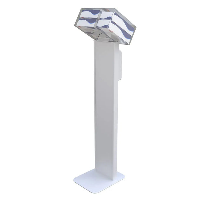 Premium Locking Sanitizing Station Stand with Graphic Card Slot CTA DIGITAL