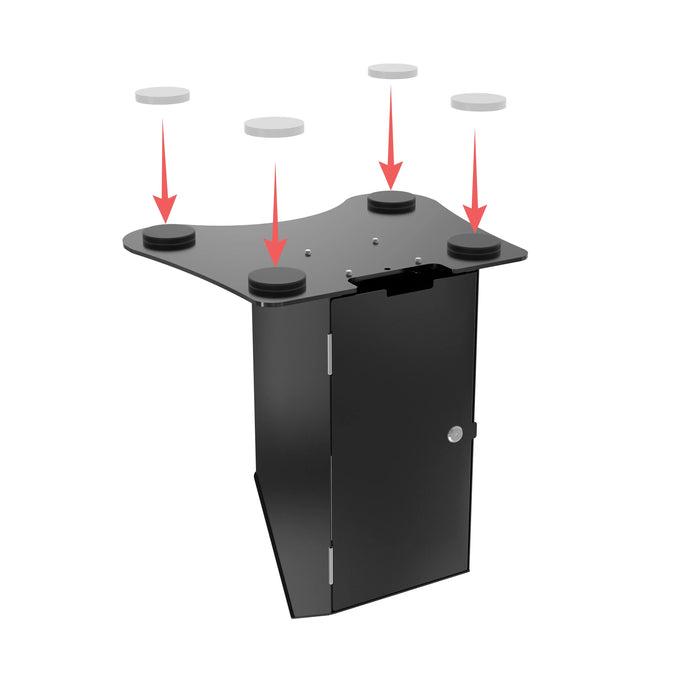 Security Enclosure Desk Mount w/ Printer Shelf Compartment CTA DIGITAL