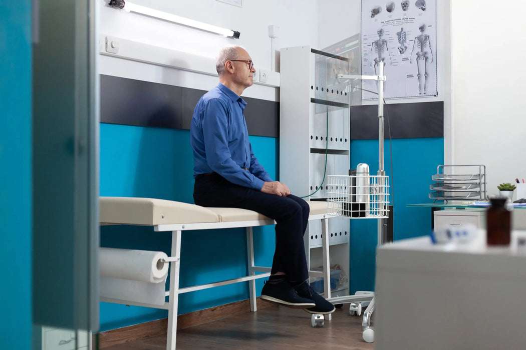 Medical Rolling Cart with VESA Articulating Arm, Basket, and Power Strip Holder CTA DIGITAL