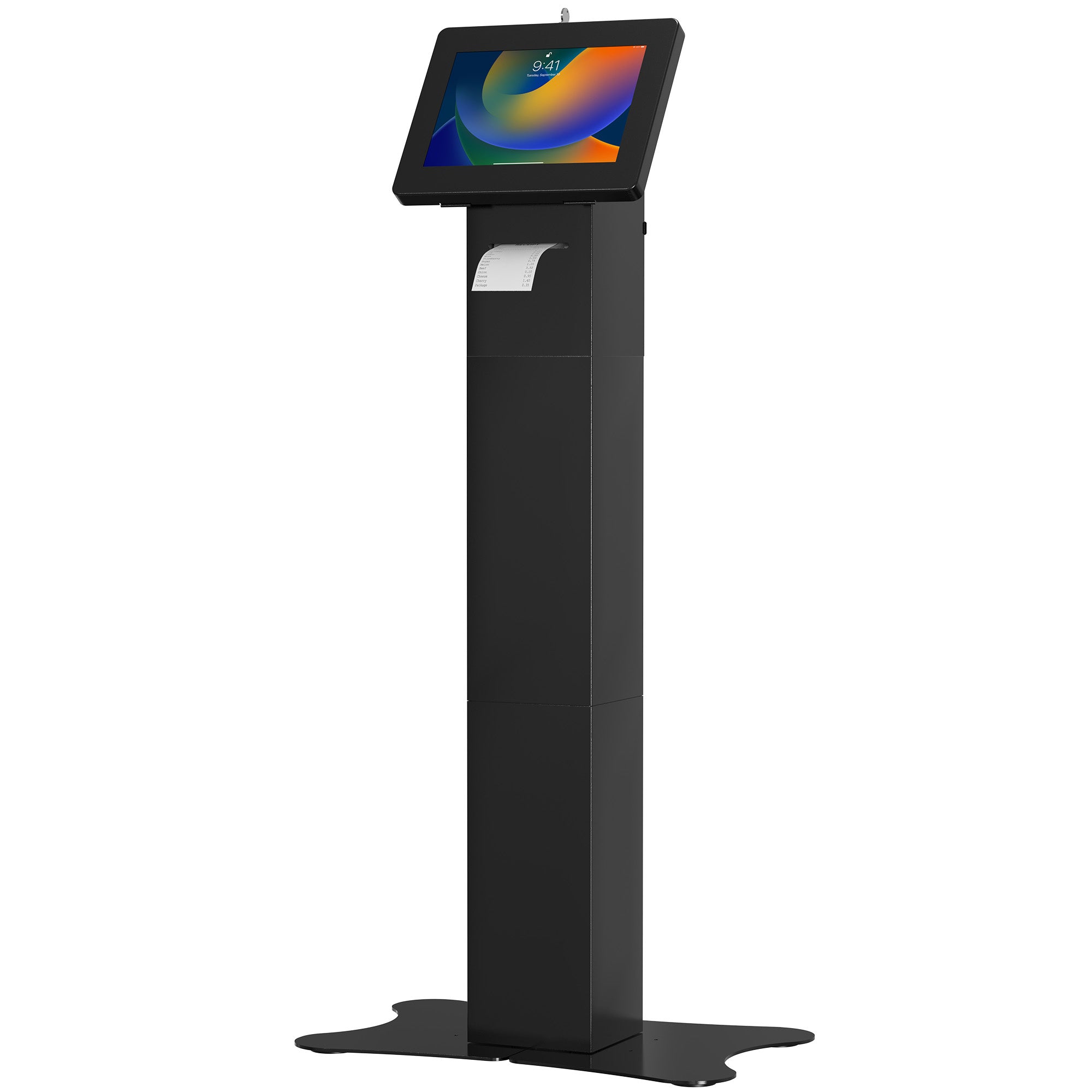 Premium Locking Floor Stand Kiosk w/ Security Enclosure, Storage & Printer Shelf Compartment for 9.7 - 11" Tablets, including iPad Air & iPad Pro 11" - M2/M4 2024 & more