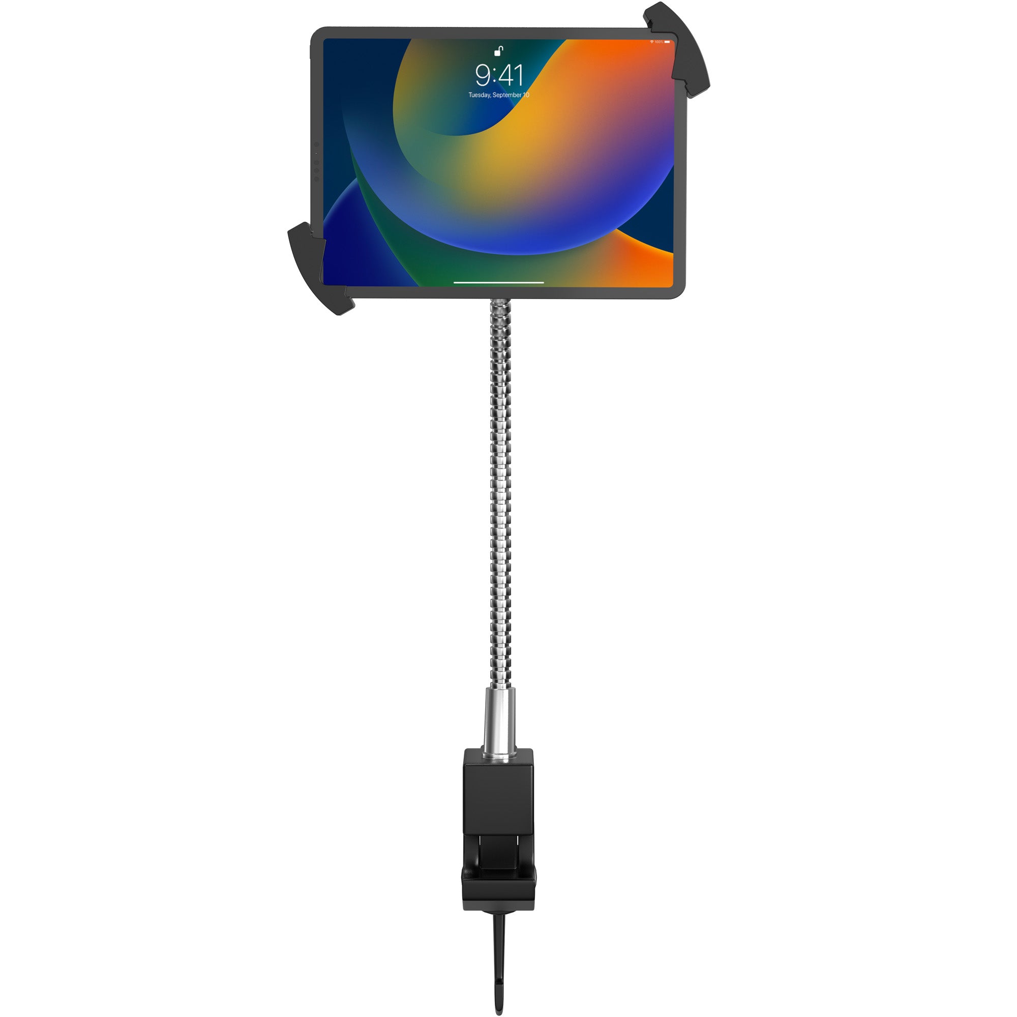 Rust Proof Security Gooseneck Clamp for Tablets up to 1" in Thickness