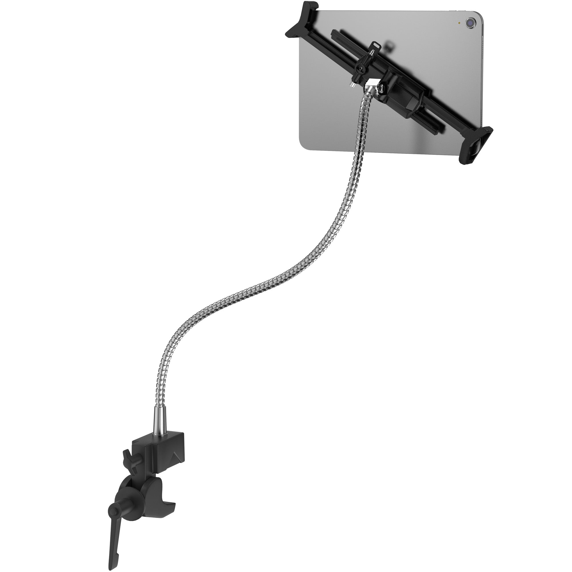 Heavy-Duty Security Gooseneck Clamp Stand for 7 - 14 Inch Tablets