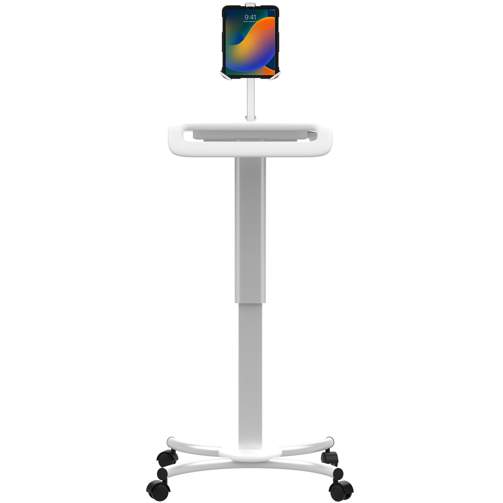 Height-Adjustable Rolling Security Medical Workstation Cart