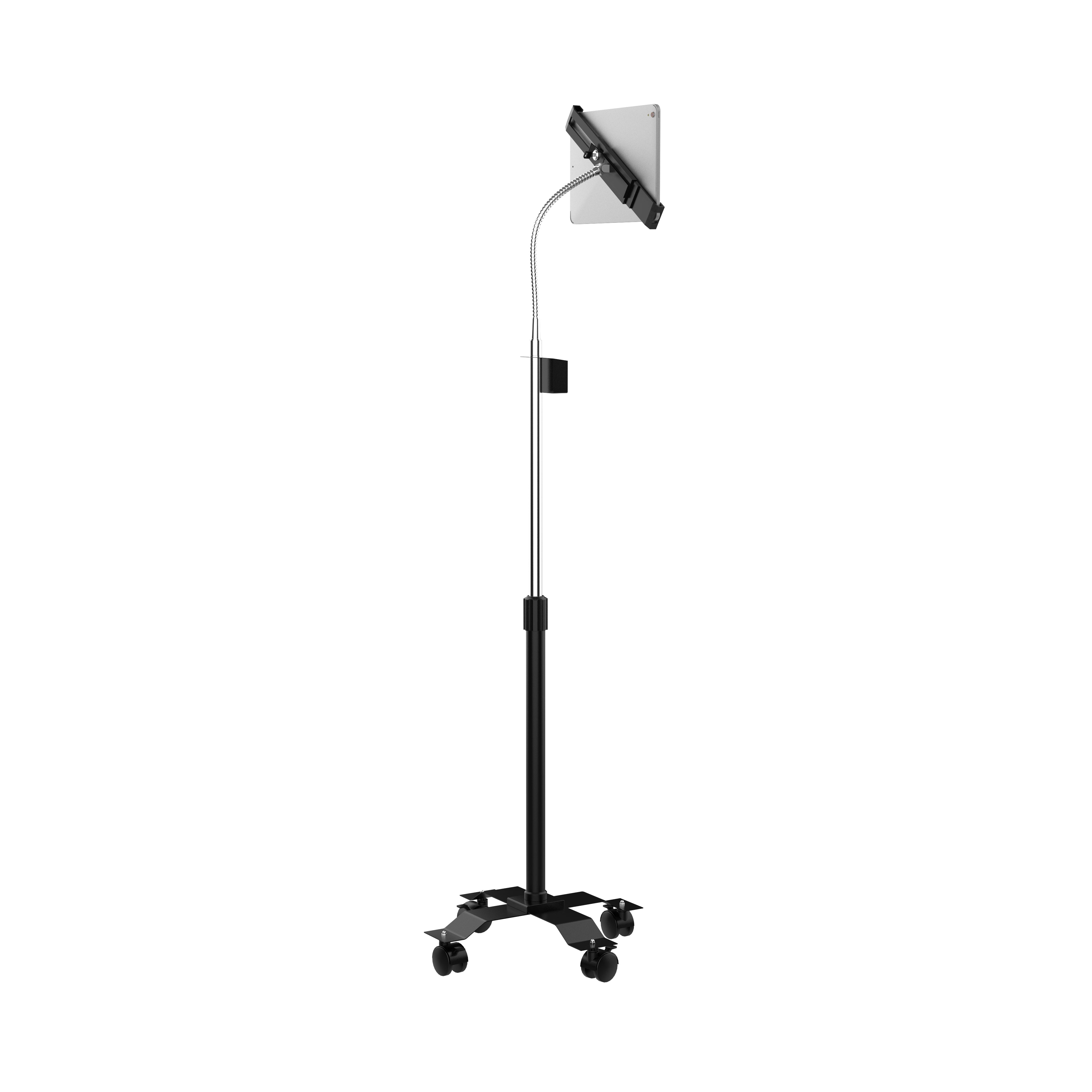 Compact Security Gooseneck Floor Stand for 7 - 13 Inch Tablets