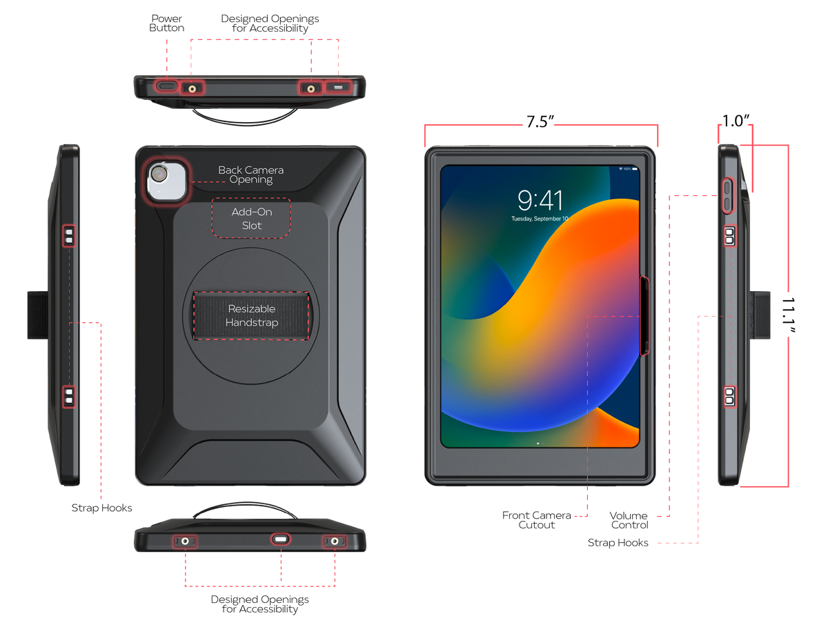 Protective Charging Case for iPad 10.9" 10th Generation or iPad 11 (A16)