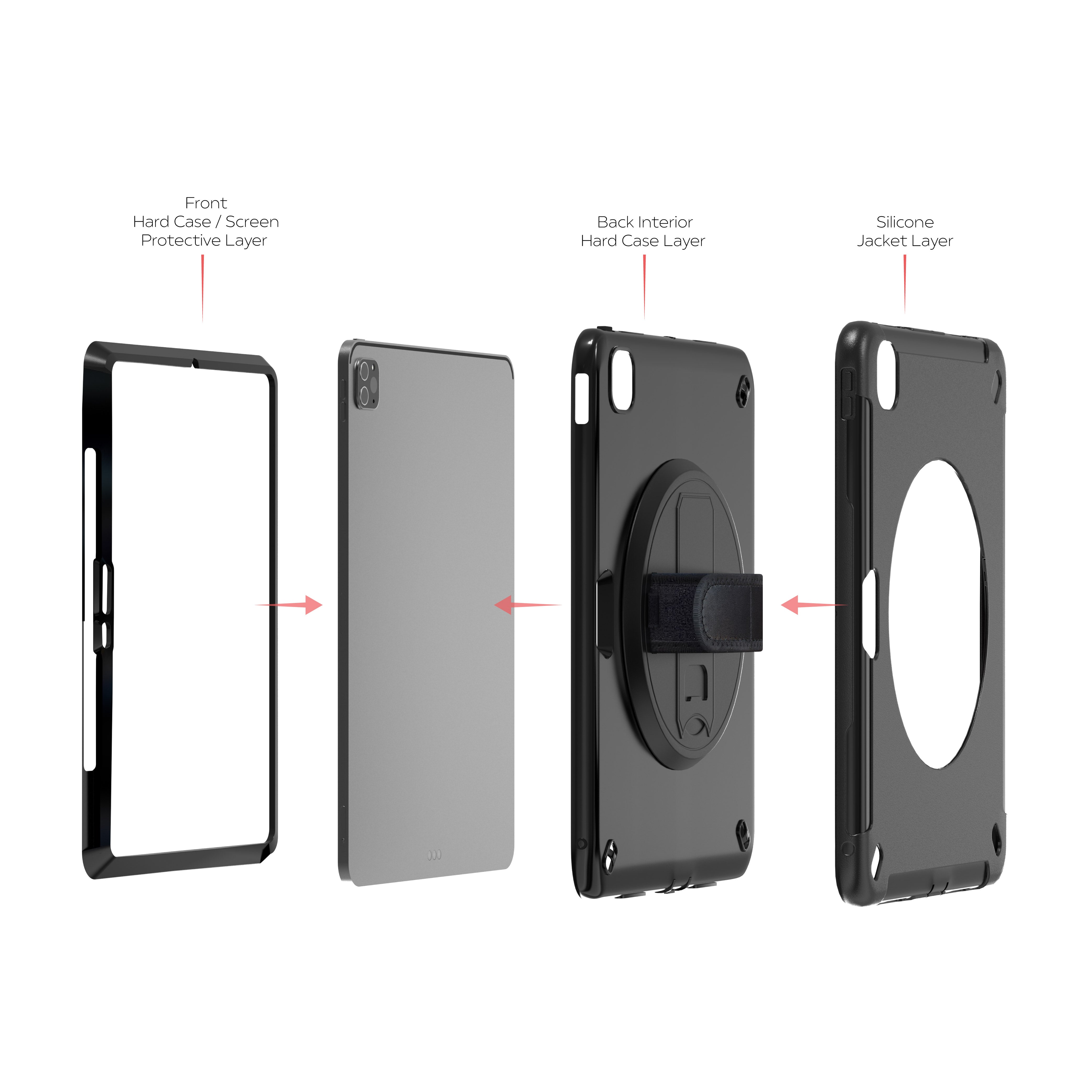 Protective Case with Build in 360° Rotatable Grip Kickstand