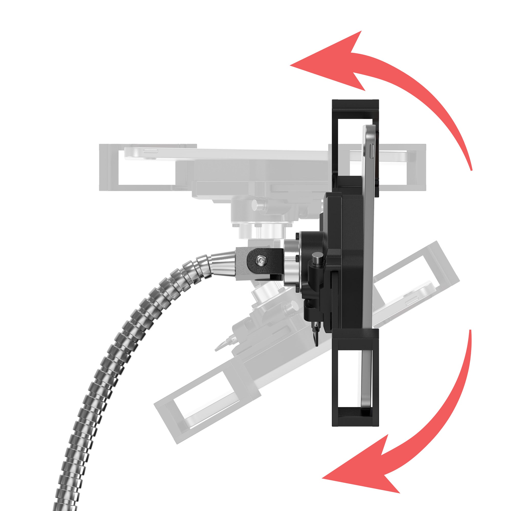 Rust Proof Security Gooseneck Clamp for Tablets up to 1" in Thickness