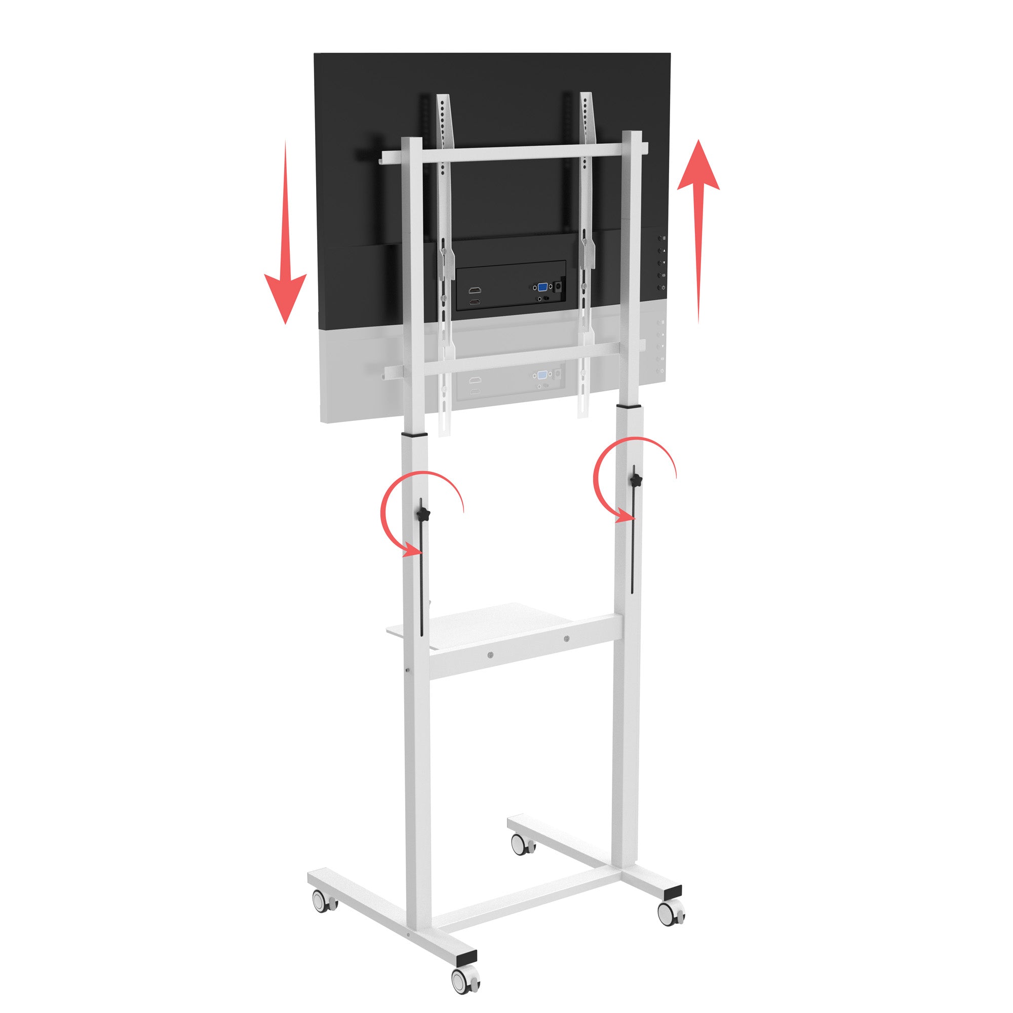 Rolling Display Mount with Cable Management