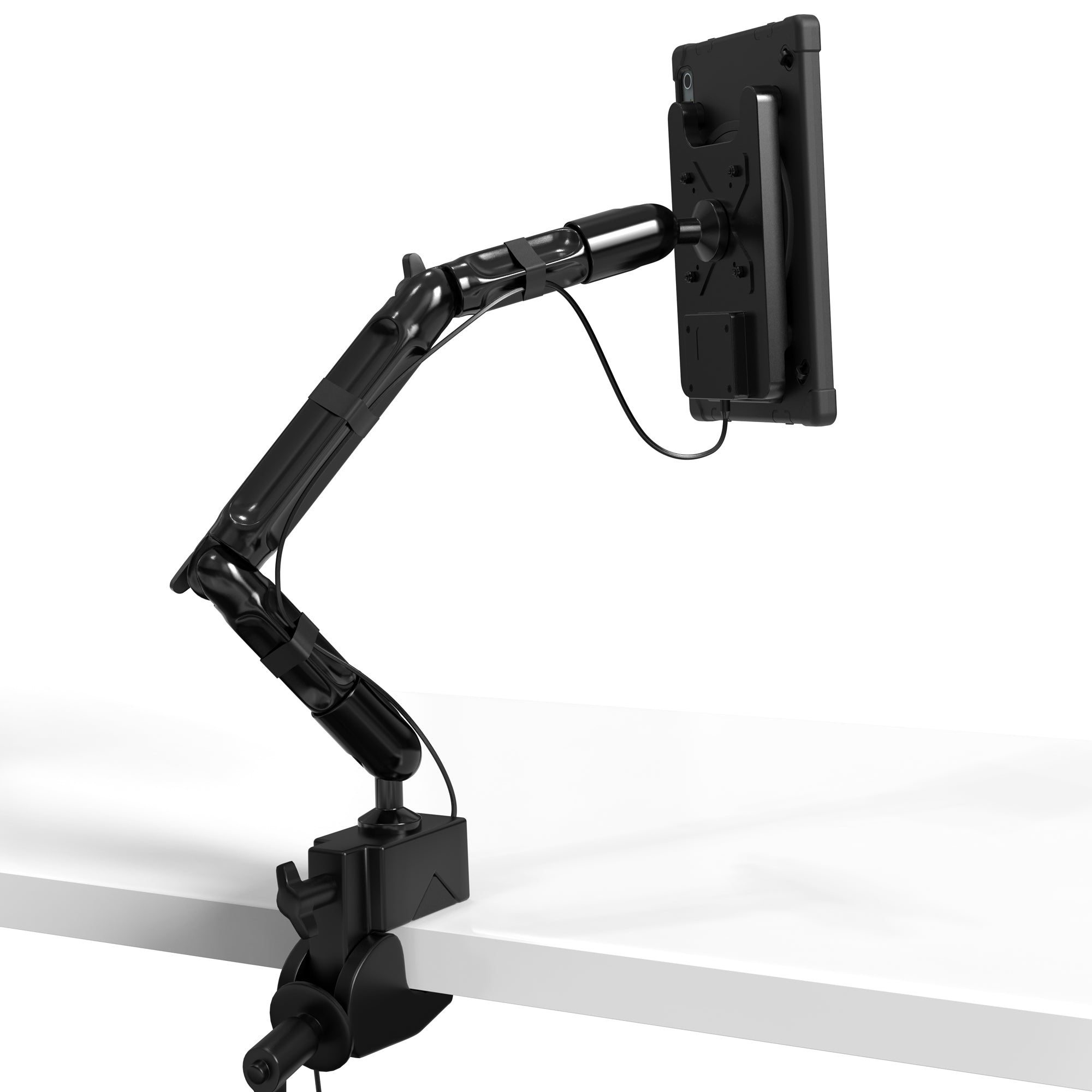 Custom Flex Desk Clamp Mount with Inductive Charging Case Kit