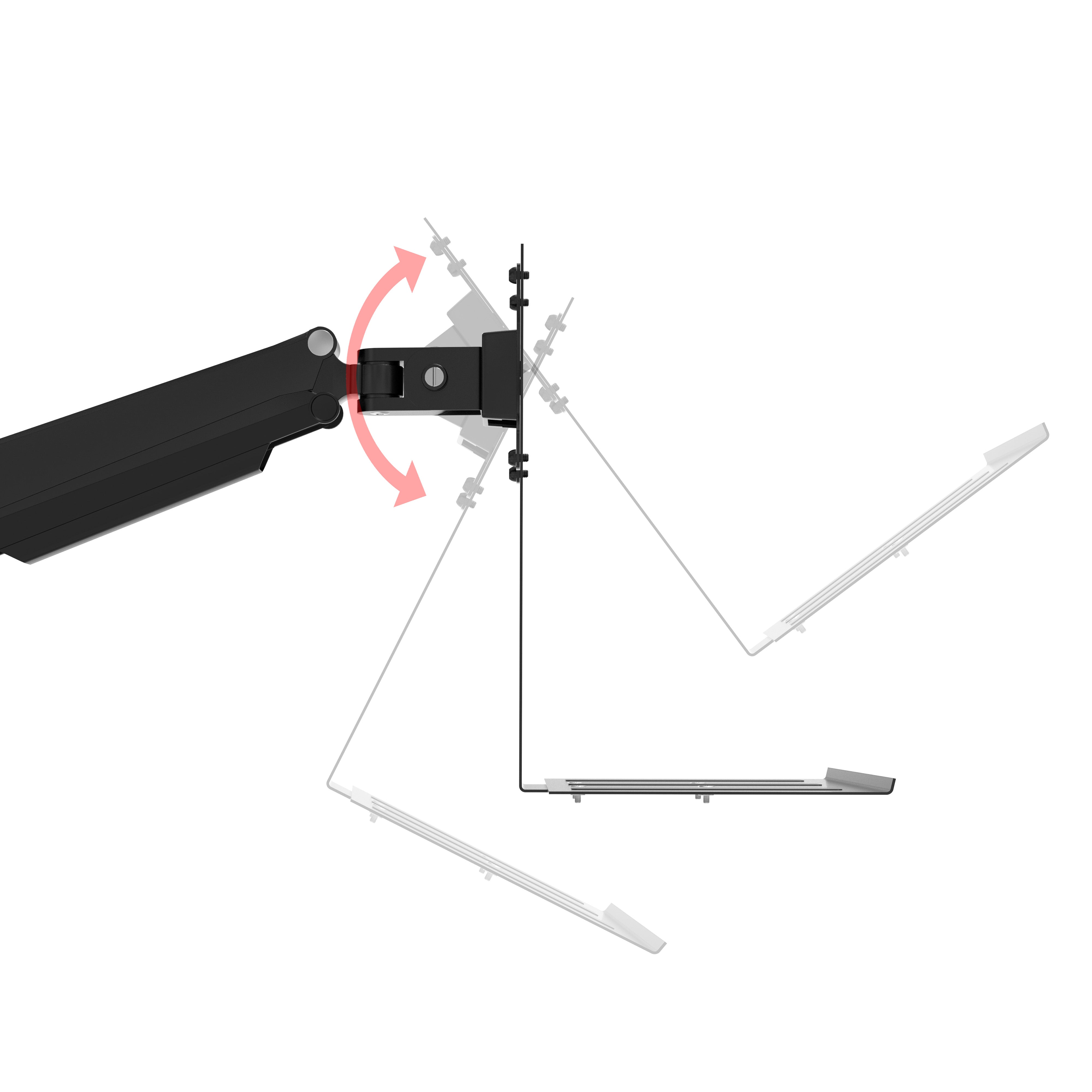 Monitor Arm Clamp Mount with USB Hub and Keyboard Tray CTA DIGITAL