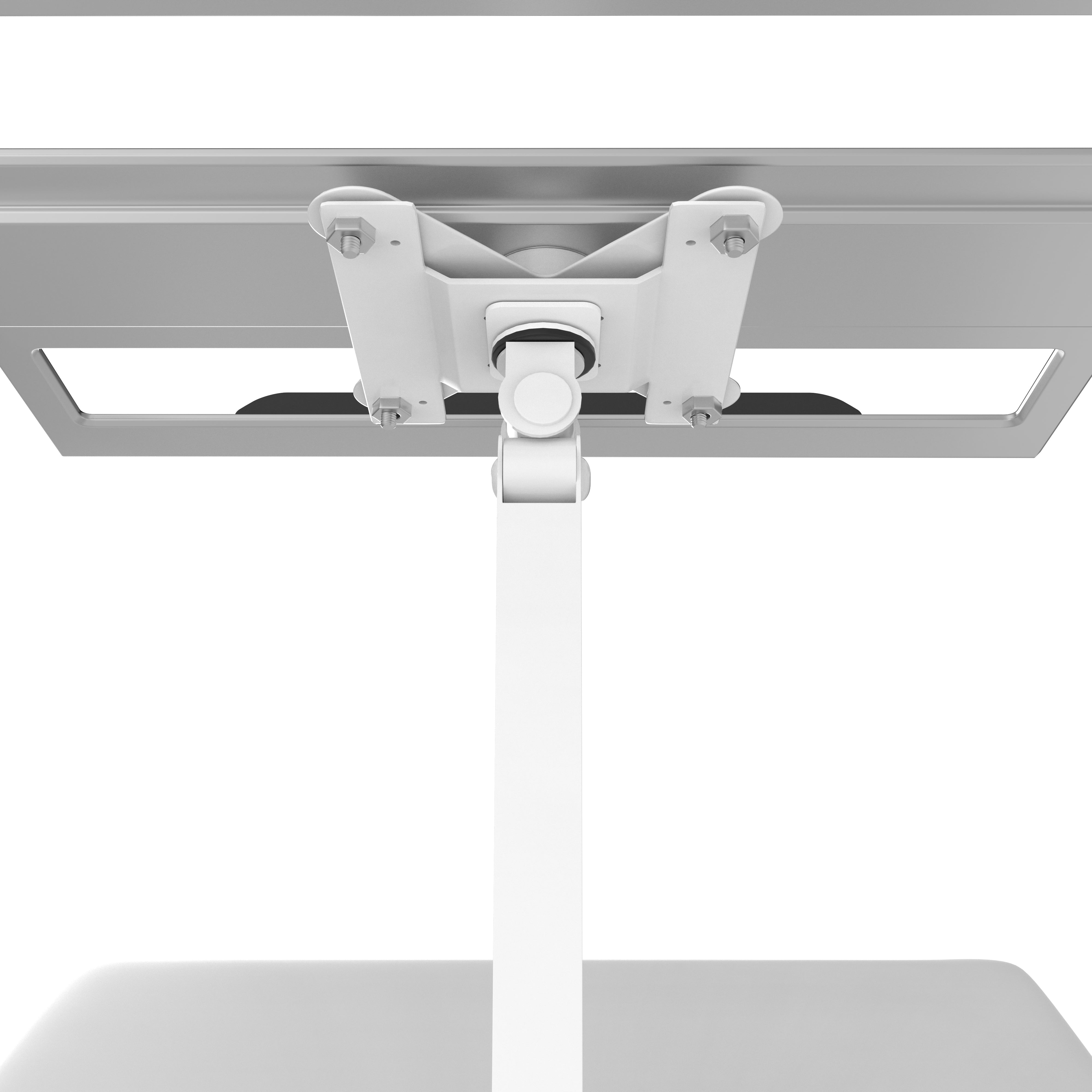 Height-Adjustable Rolling Workstation Cart with Laptop Holder