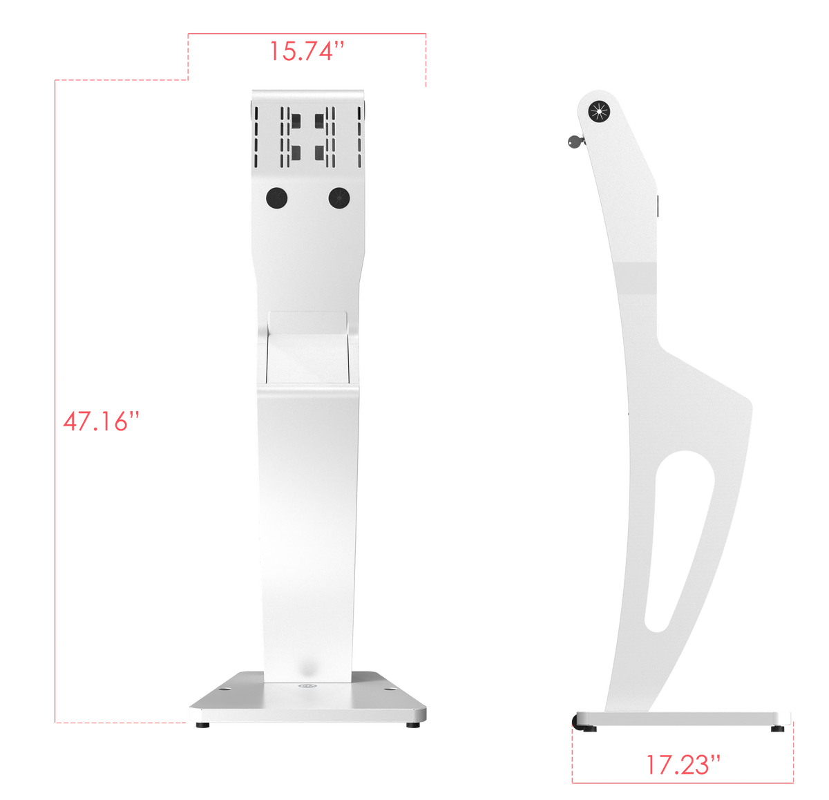 Sleek Floor Stand with Printer Slot for Touchscreen Monitors and Other Displays