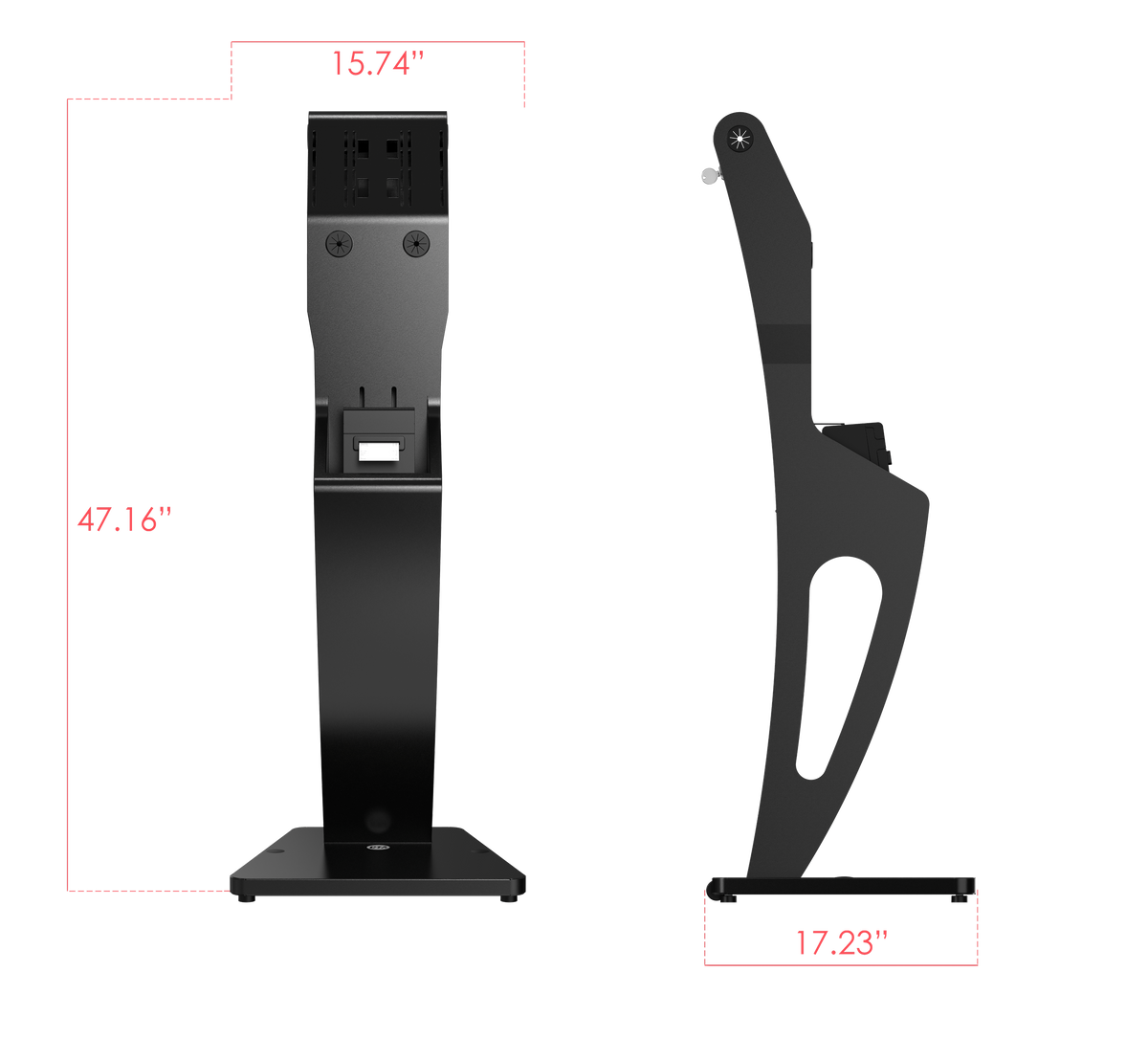 Sleek Floor Stand with Printer Slot for Touchscreen Monitors and Other Displays