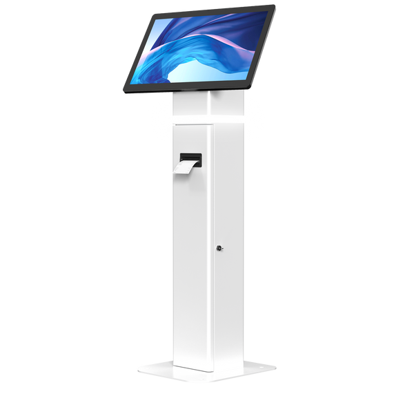 35" Interactive Kiosk Floor Stand with LED Light and Printer Compartment CTA DIGITAL