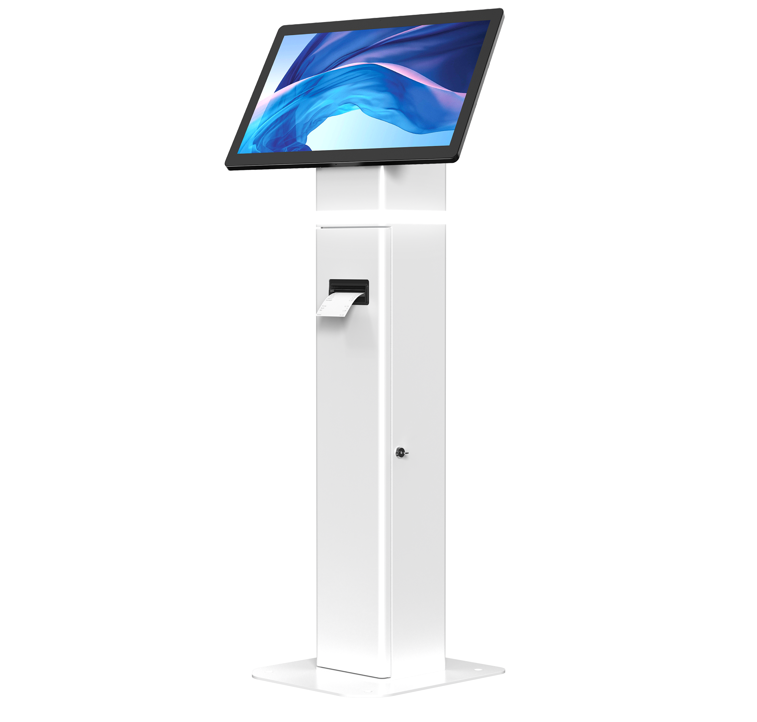 35" Interactive Kiosk Floor Stand with LED Light and Printer Compartment CTA DIGITAL