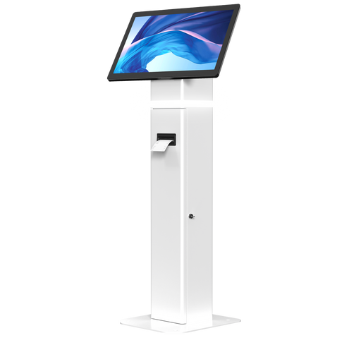 35" Interactive Kiosk Floor Stand with LED Light and Printer Compartment CTA DIGITAL