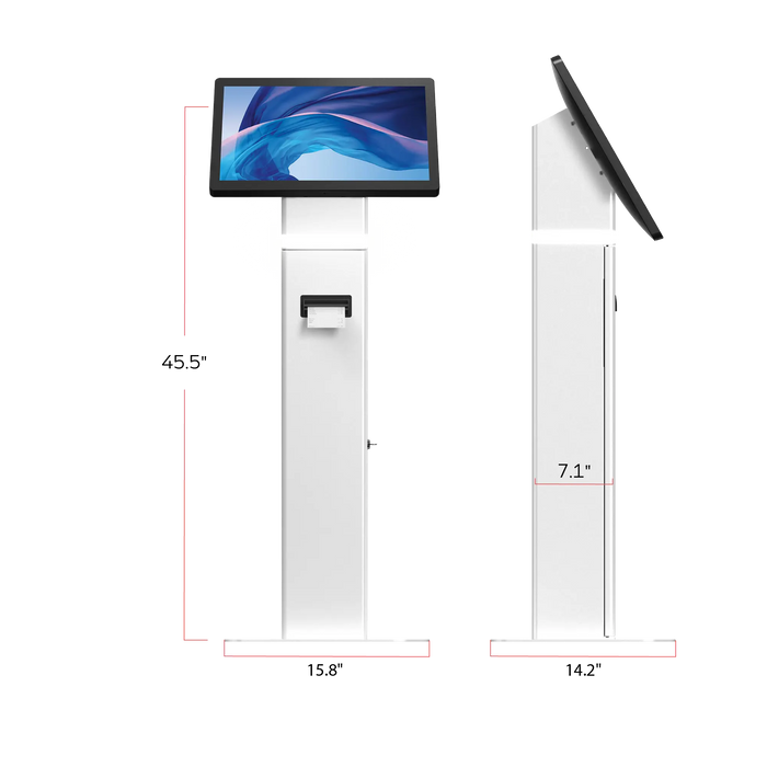 35’Interactive Kiosk Floor stand with LED Light and Printer Compartment CTA DIGITAL