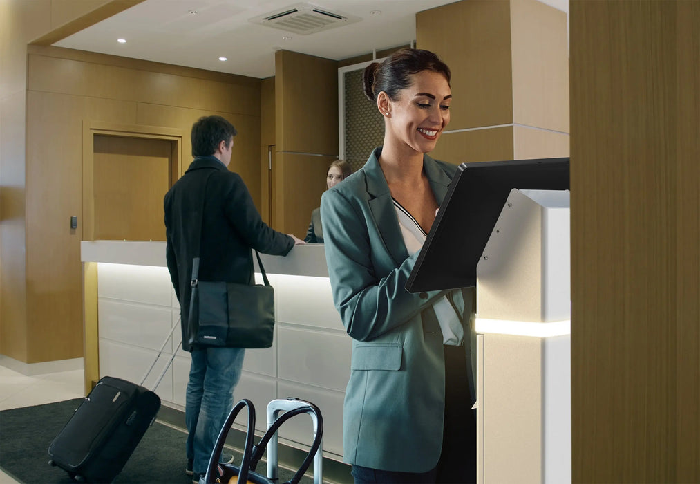 35’Interactive Kiosk Floor stand with LED Light and Printer Compartment CTA DIGITAL