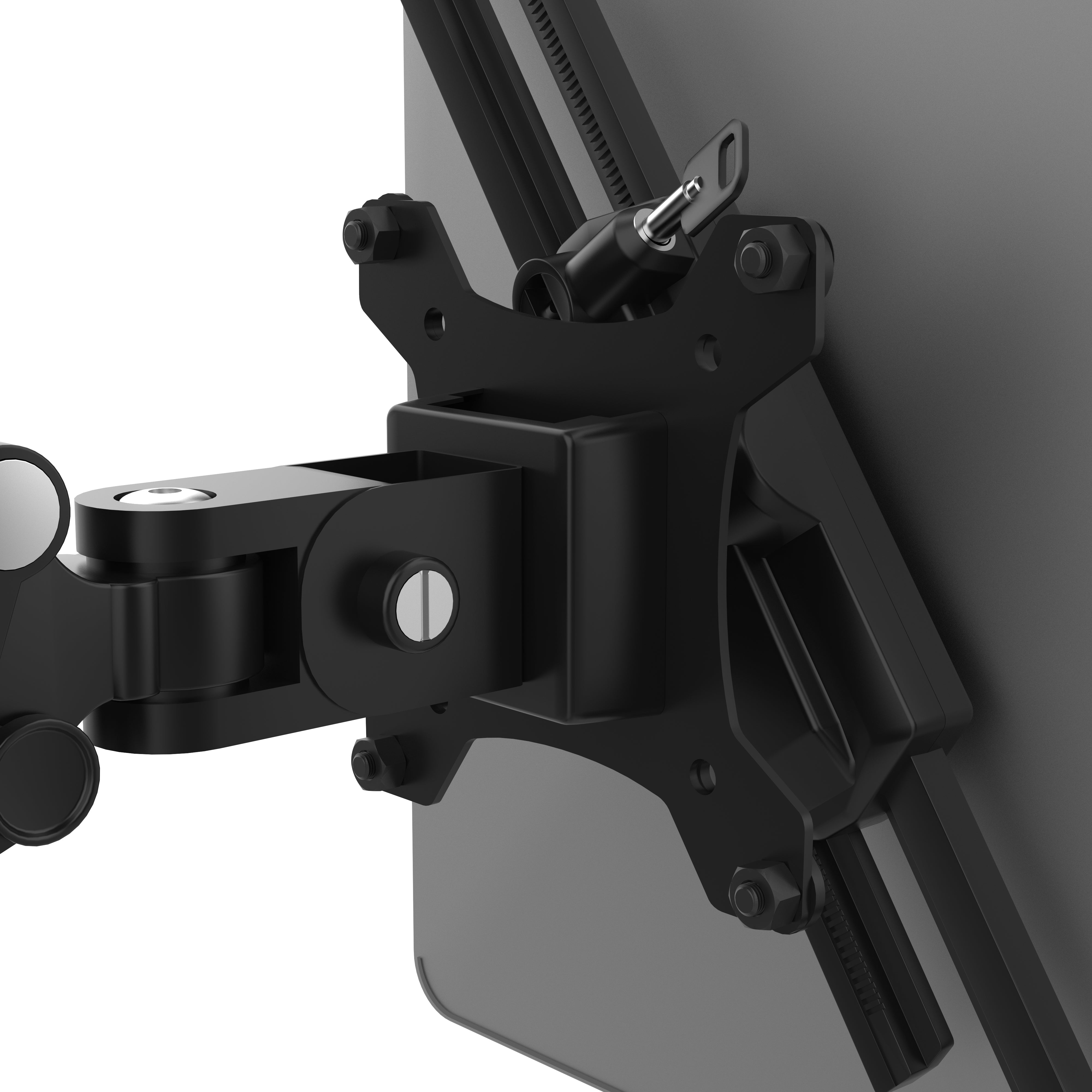 Security Clamp Mount w/ Universal Holder &amp; Full Cable Management