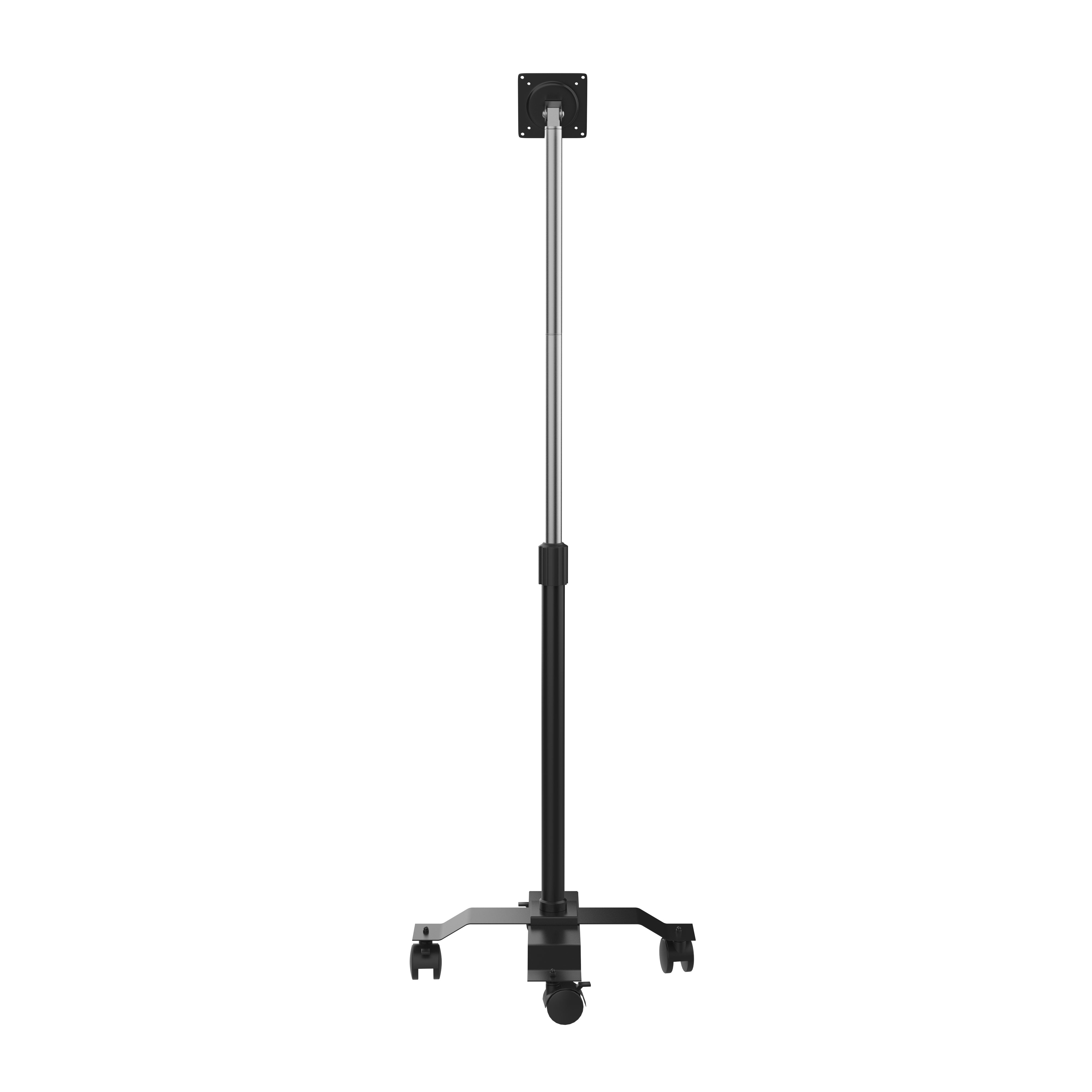 VESA-Compatible, Height-Adjustable Rolling Floor Stand