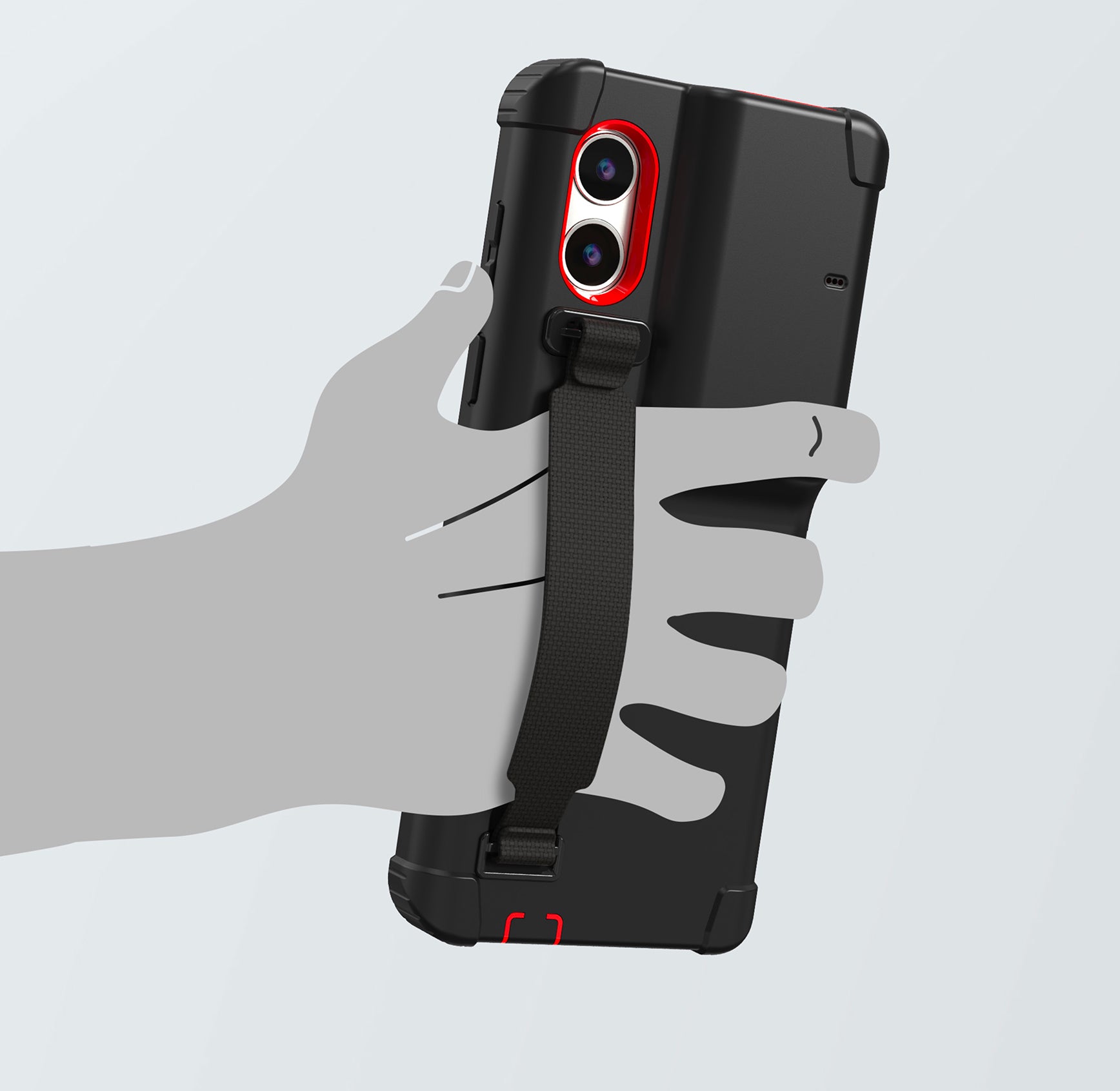 Built-in Hand Strap for Comfortable All-Day-Use