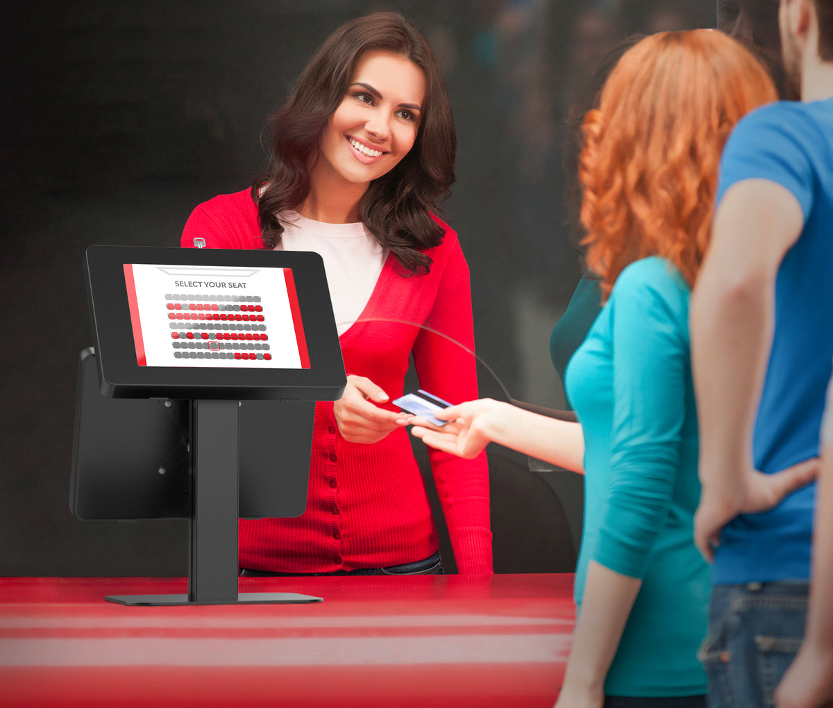 Dual VESA Compatible Table Mount for POS (Black)