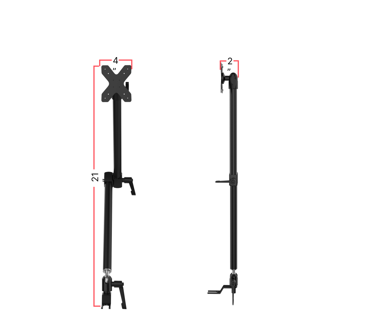 Aluminum Security Vehicle Mount with VESA Plate