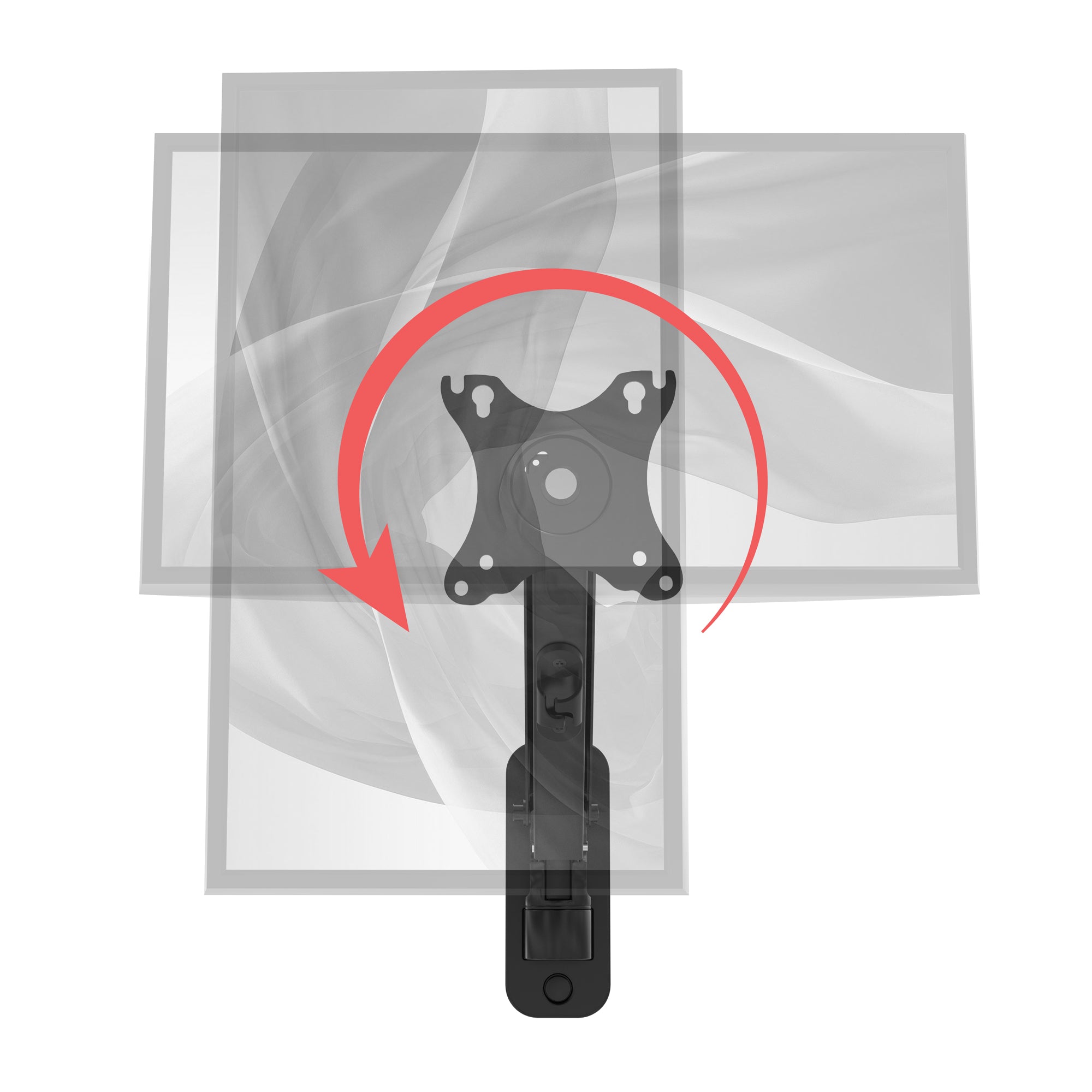 Adjustable Monitor Arm Wall Mount (Black)