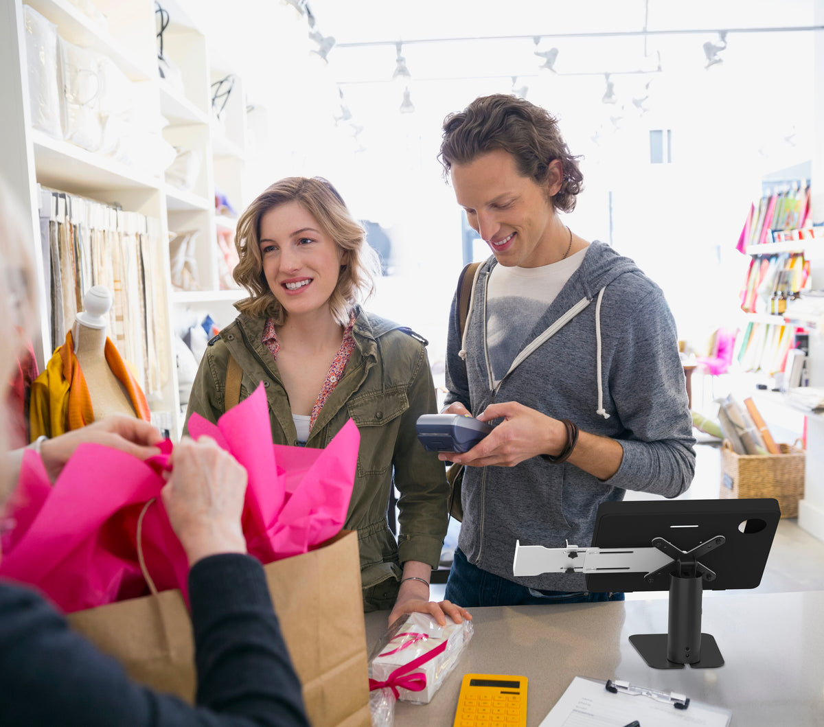 Adjustable Card Reader Holder w/ VESA Plate
