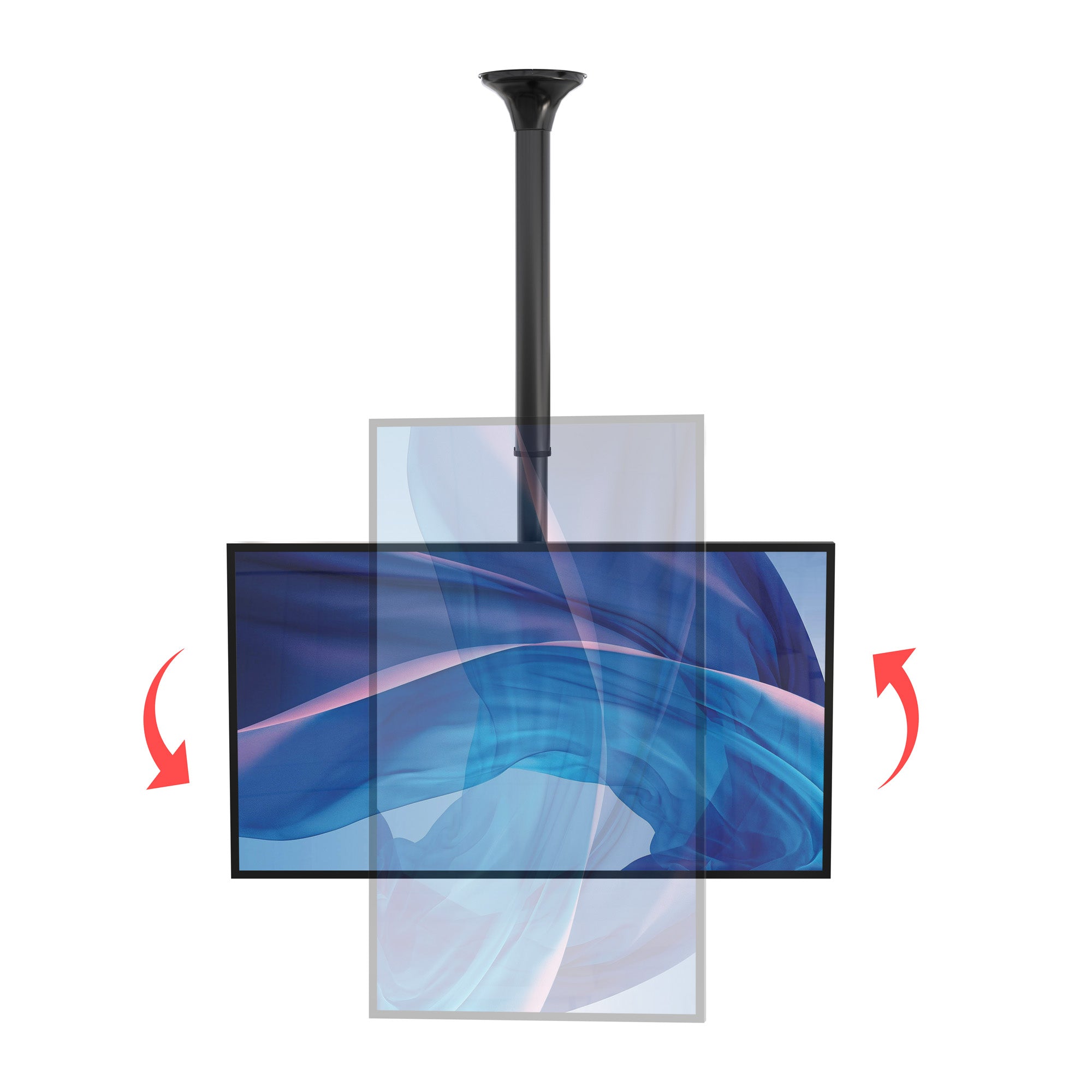 Height-Adjustable Ceiling Mount for Monitors and TVs