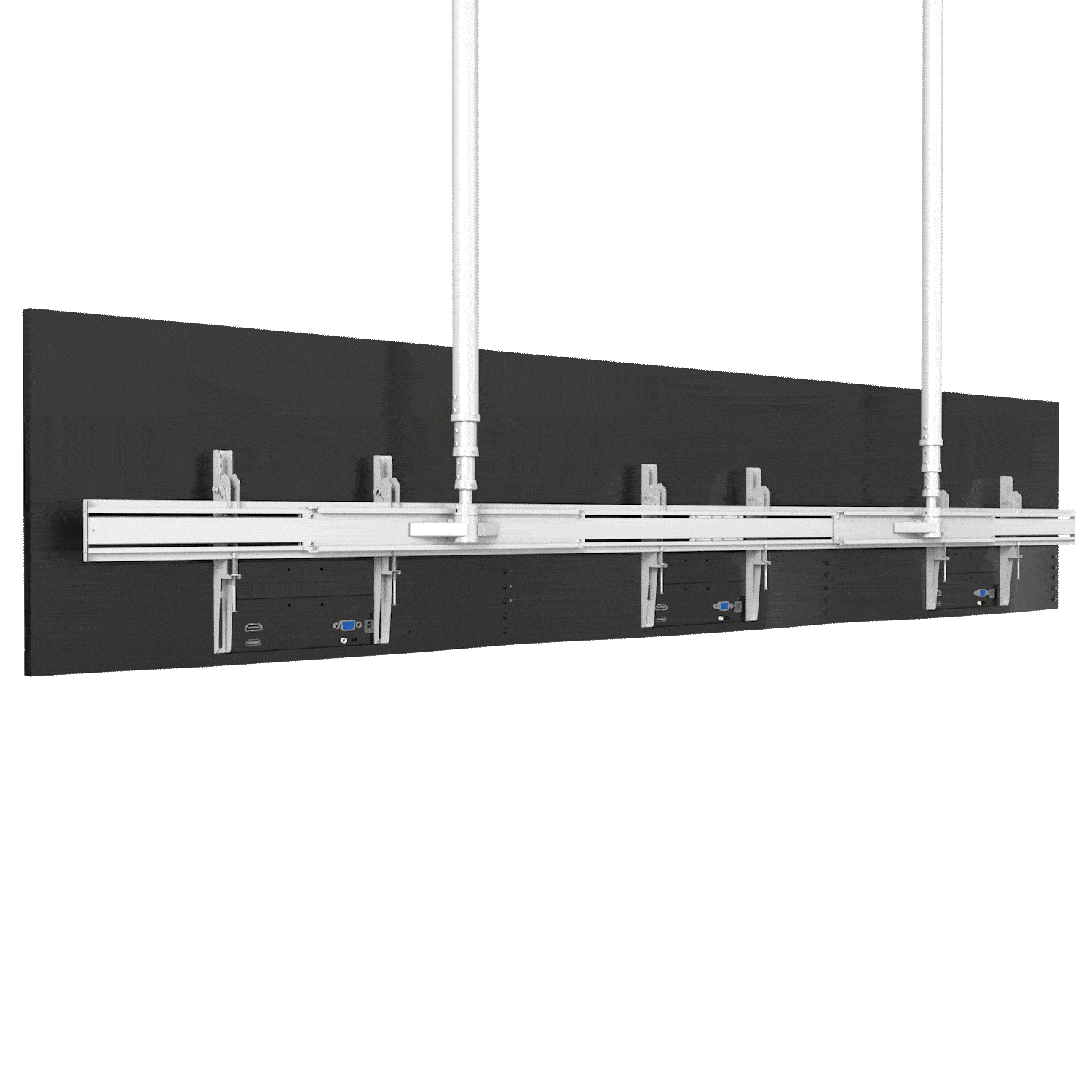 Triple Screen Telescoping Ceiling Dual Pole Mount