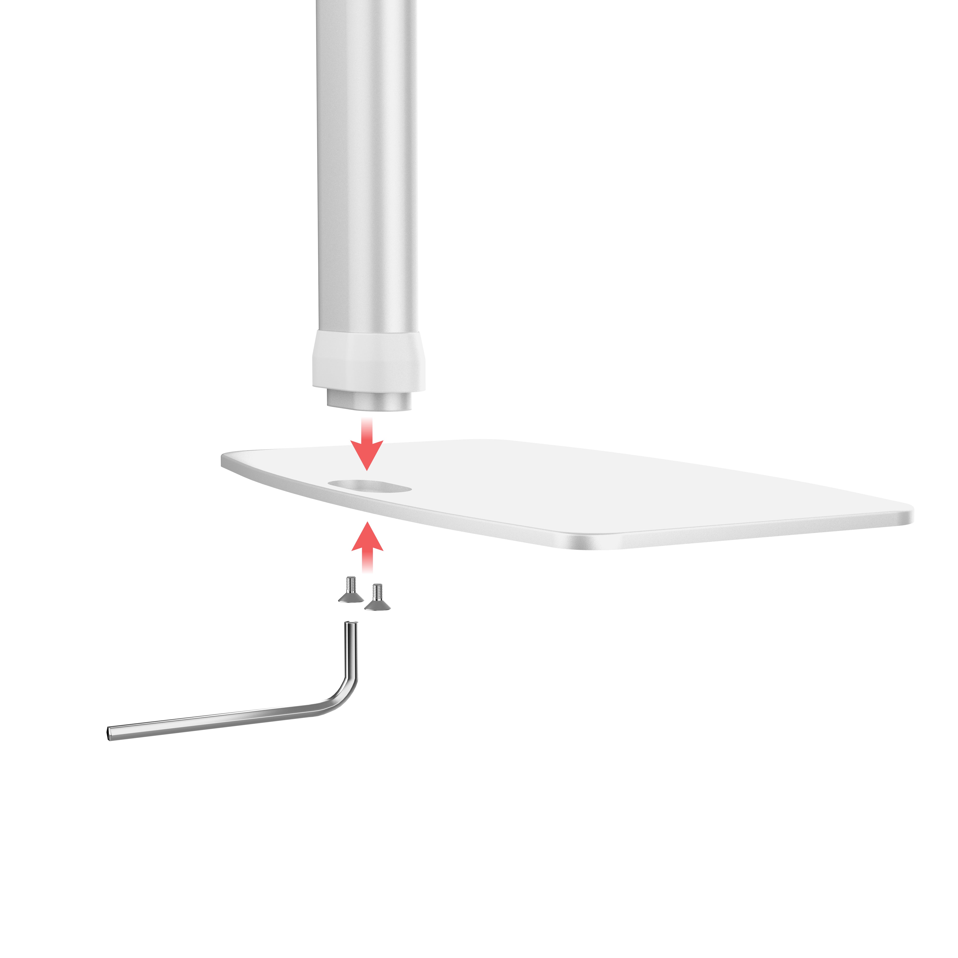 VESA Compatible Desk Stand w/ Height Adjustable Pole