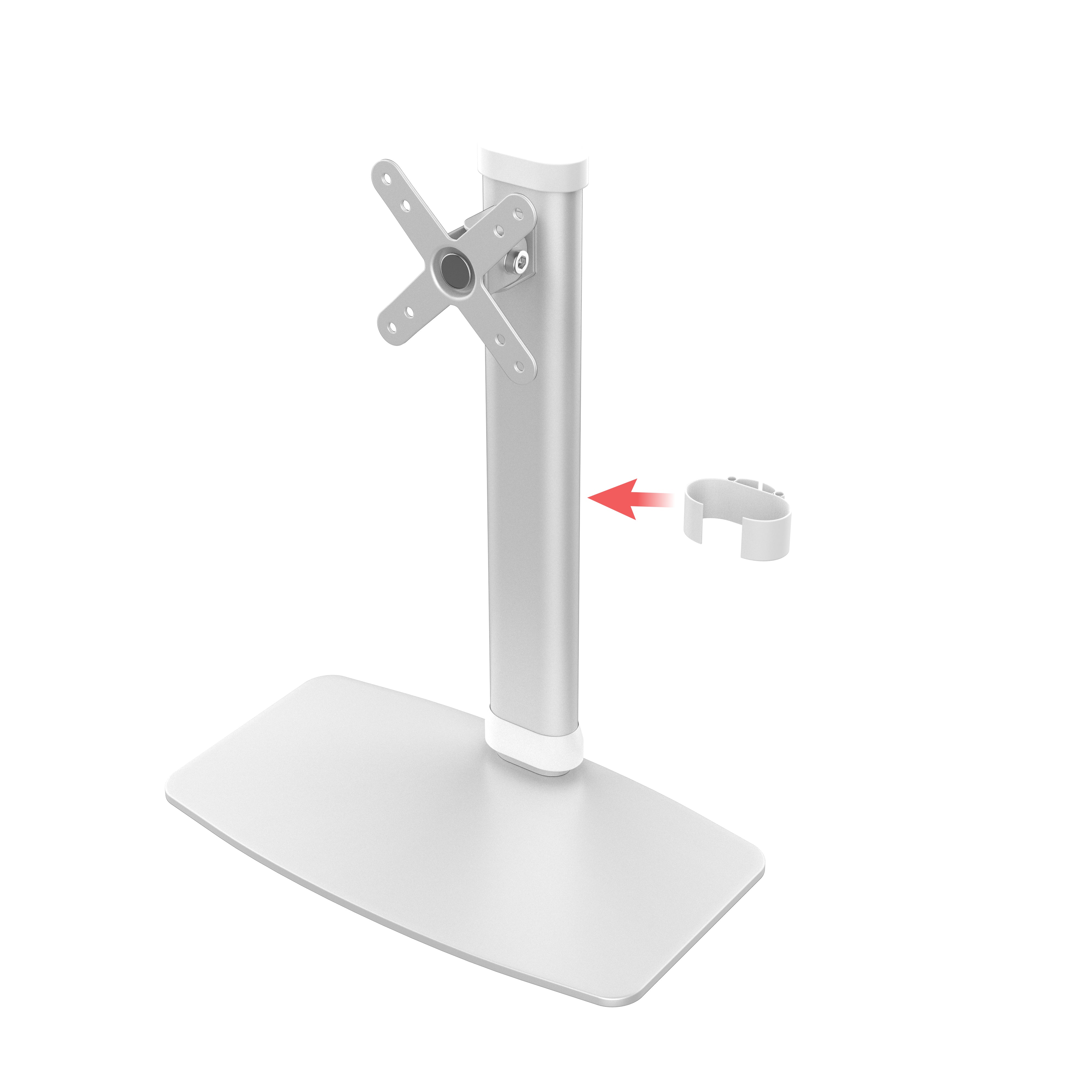 VESA Compatible Desk Stand w/ Height Adjustable Pole