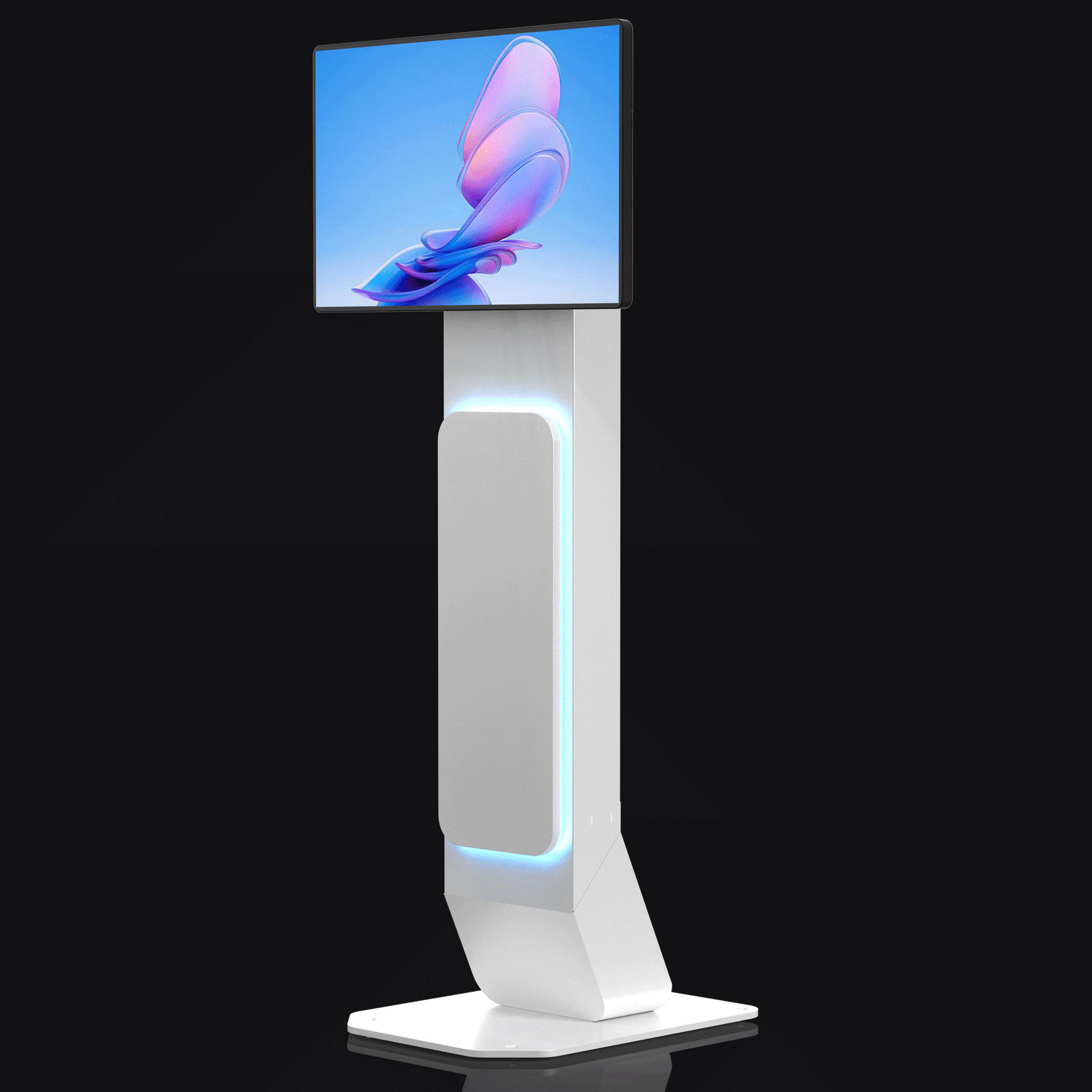 VESA Floor Stand Kiosk with LED Lights
