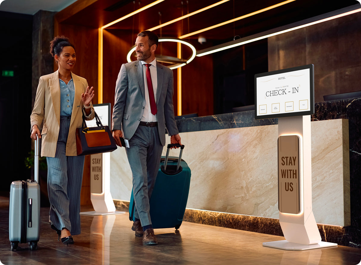 VESA Floor Stand Kiosk with LED Lights