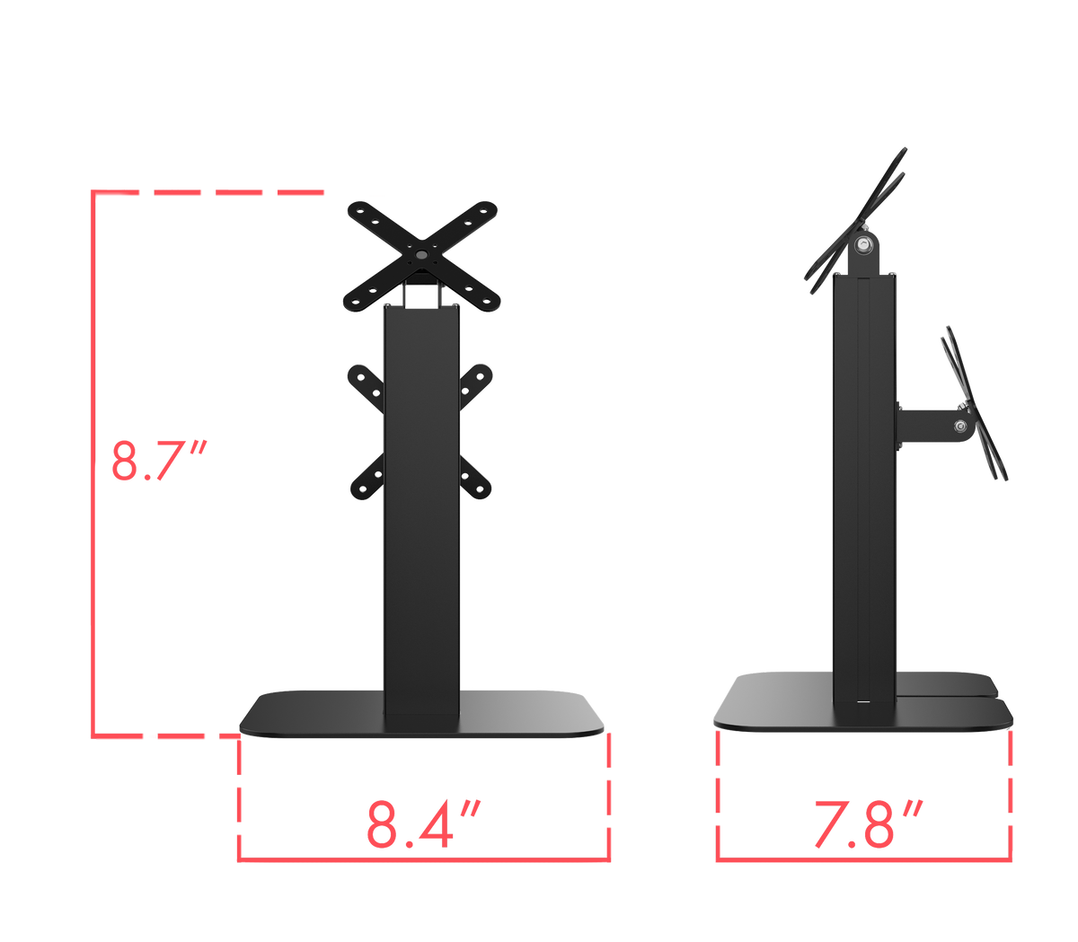 Dual VESA Compatible Table Mount for POS (Black)
