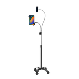 Compact Dual Gooseneck Floor Stand for Phone and 7-13-Inch Tablets