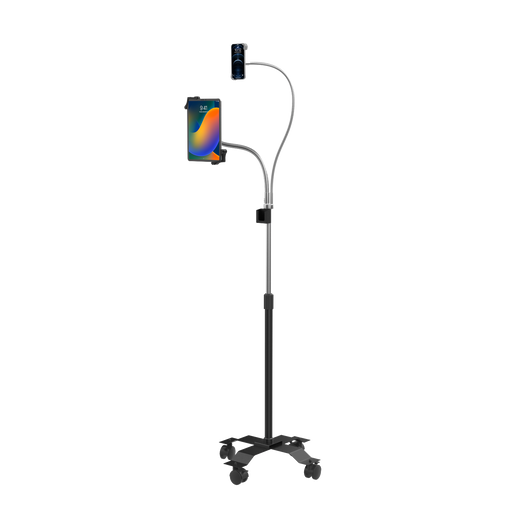 Compact Dual Gooseneck Floor Stand for Phone and 7-13-Inch Tablets CTA DIGITAL