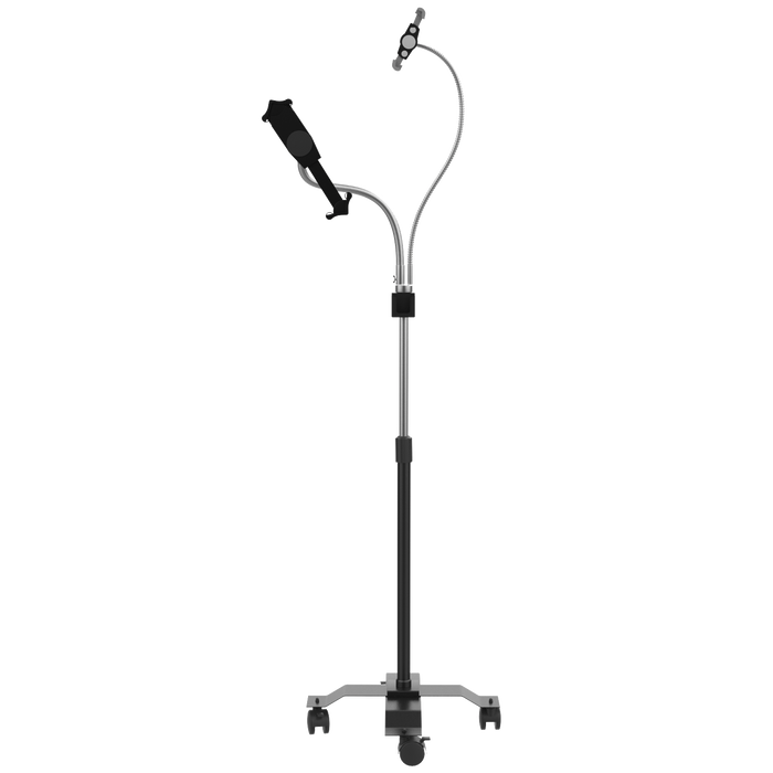 Compact Dual Gooseneck Floor Stand for Phone and 7-13-Inch Tablets CTA DIGITAL