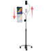 Compact Dual Gooseneck Floor Stand for Phone and 7-13-Inch Tablets CTA DIGITAL