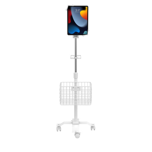 Compact Gooseneck Floor Stand with Accessories for 7-13-Inch Tablets (White) CTA DIGITAL
