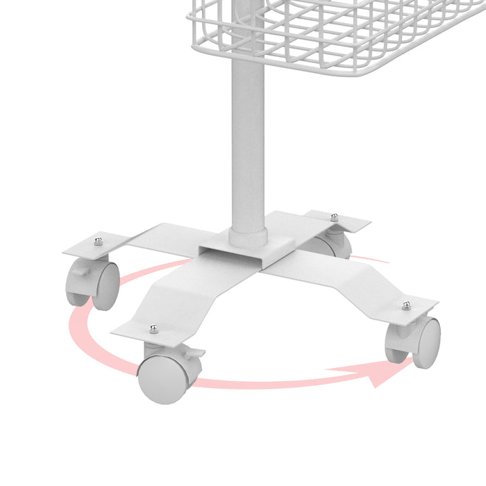 Compact Gooseneck Floor Stand with Accessories for 7-13-Inch Tablets (White) CTA DIGITAL